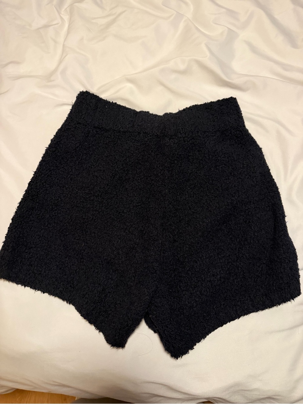 SKIMS Black Plush Lounge Shorts
